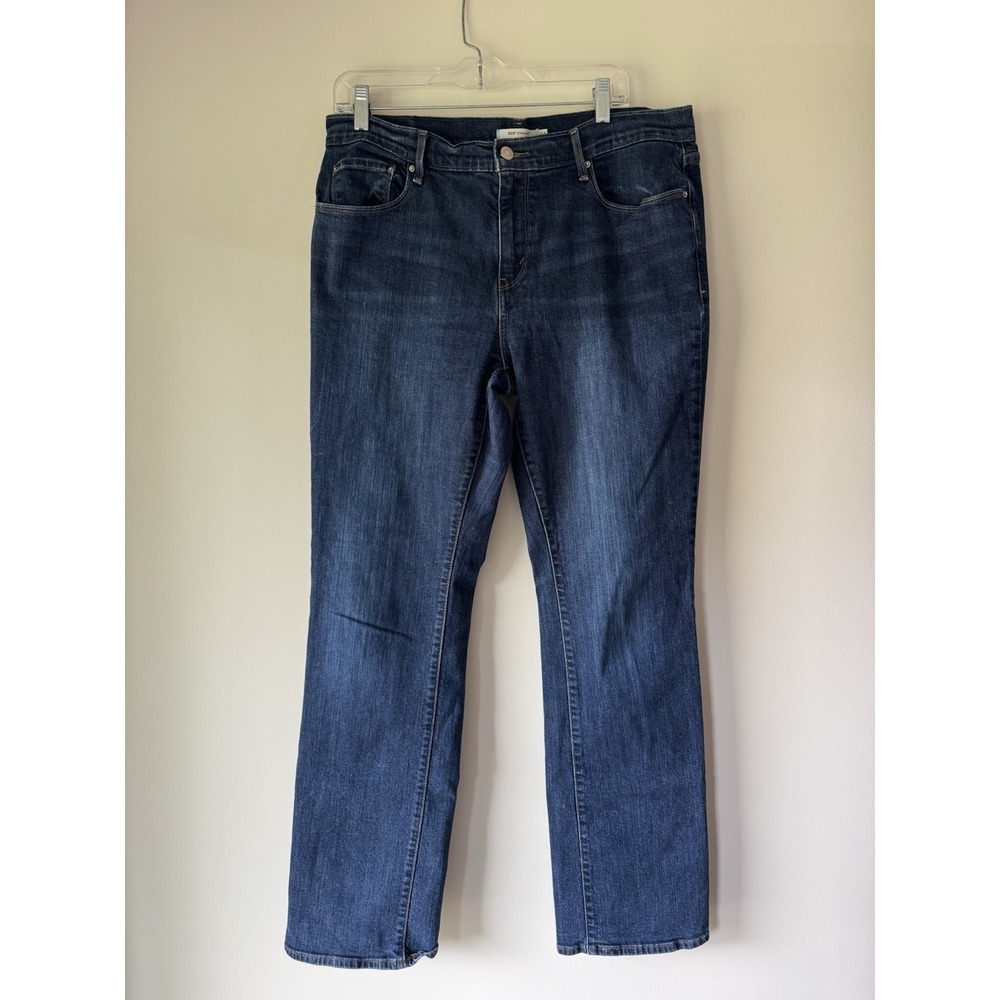 Levi's Women's 505 Straight Leg Jeans Medium Wash Blue Denim Size 14